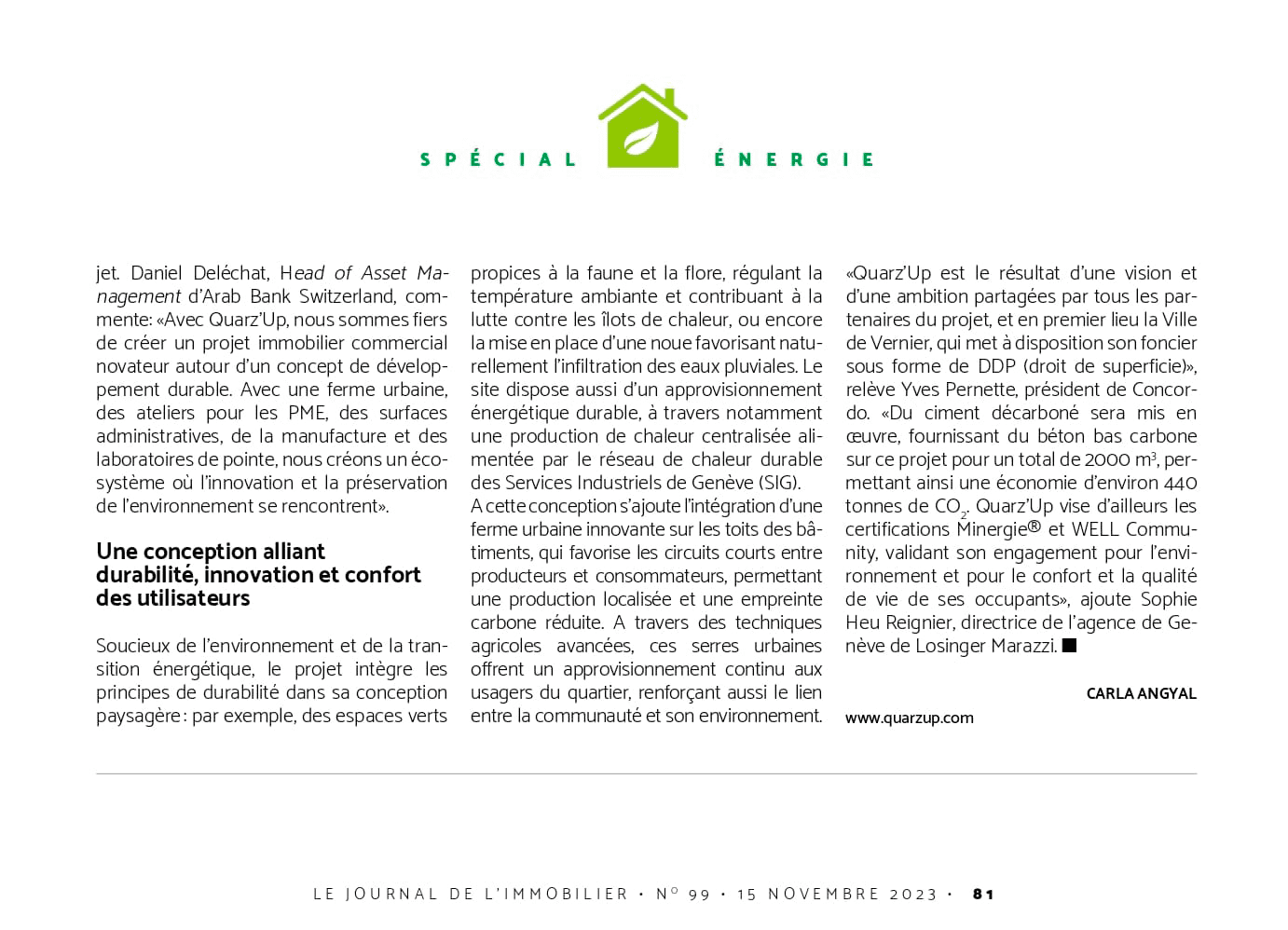 Le journal de l'immobilier page 2
